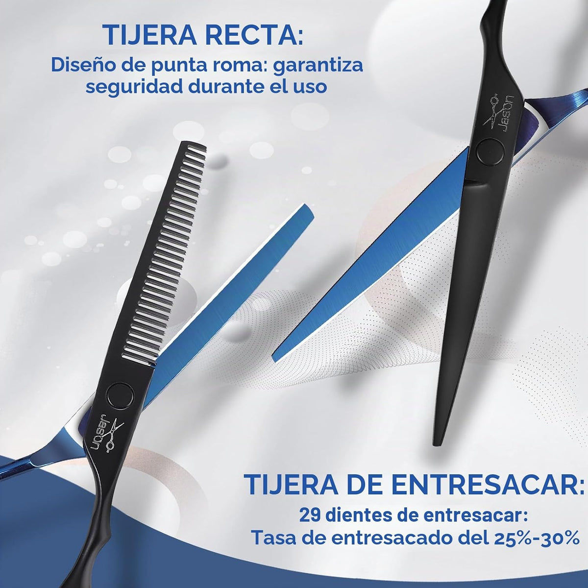 JASON Kit de tijeras de corte de cabello, juego profesional de 10 t...