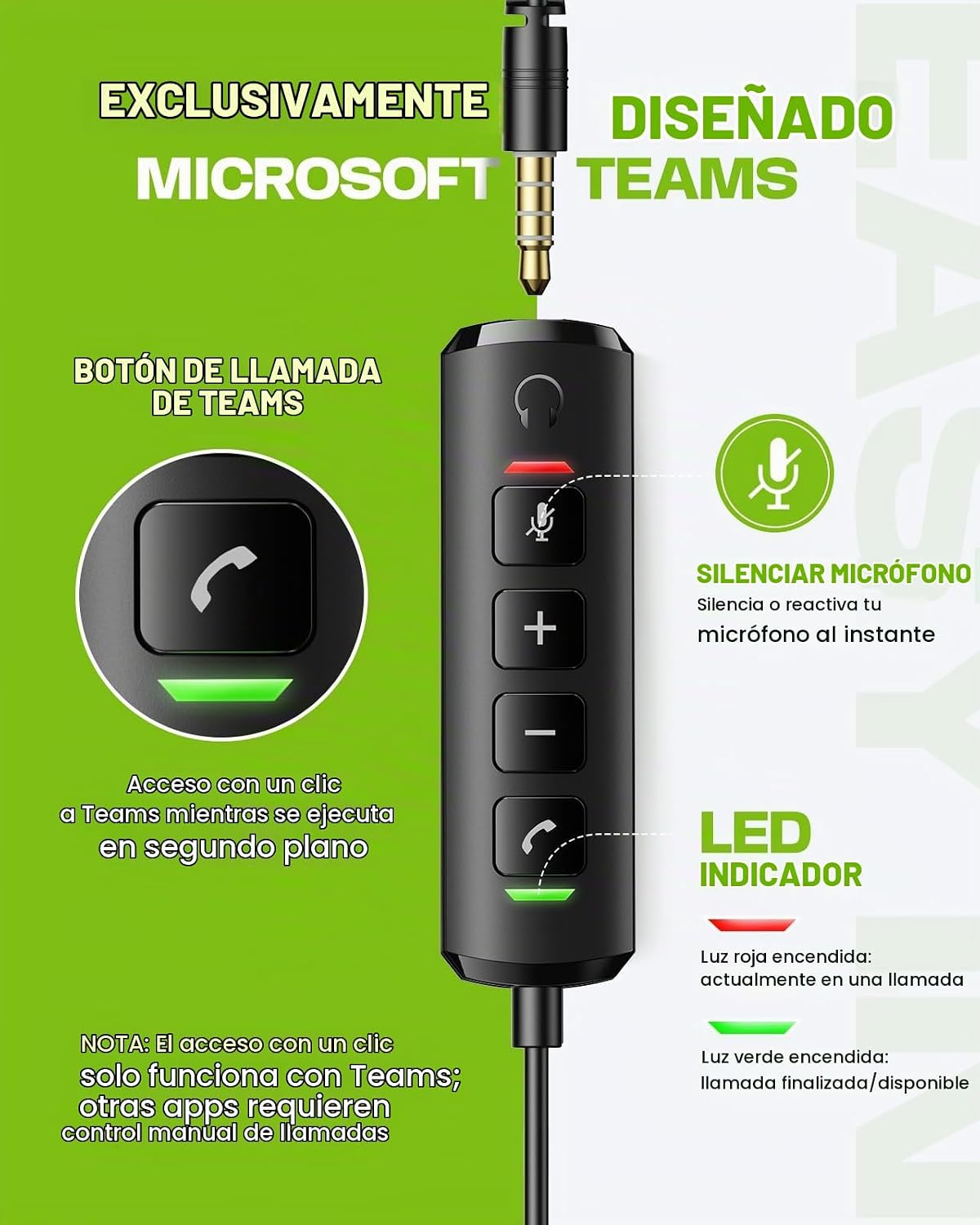 Acer Auriculares USB con micrófono, auriculares con cable para comp...