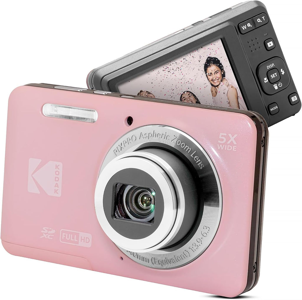 Kodak PixPro Friendly Zoom FZ55 16MP 1080p Cámara Full HD (Rosa pas...