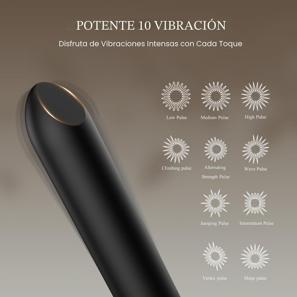 Vibrador bala con punta angulada para una estimulación precisa del...