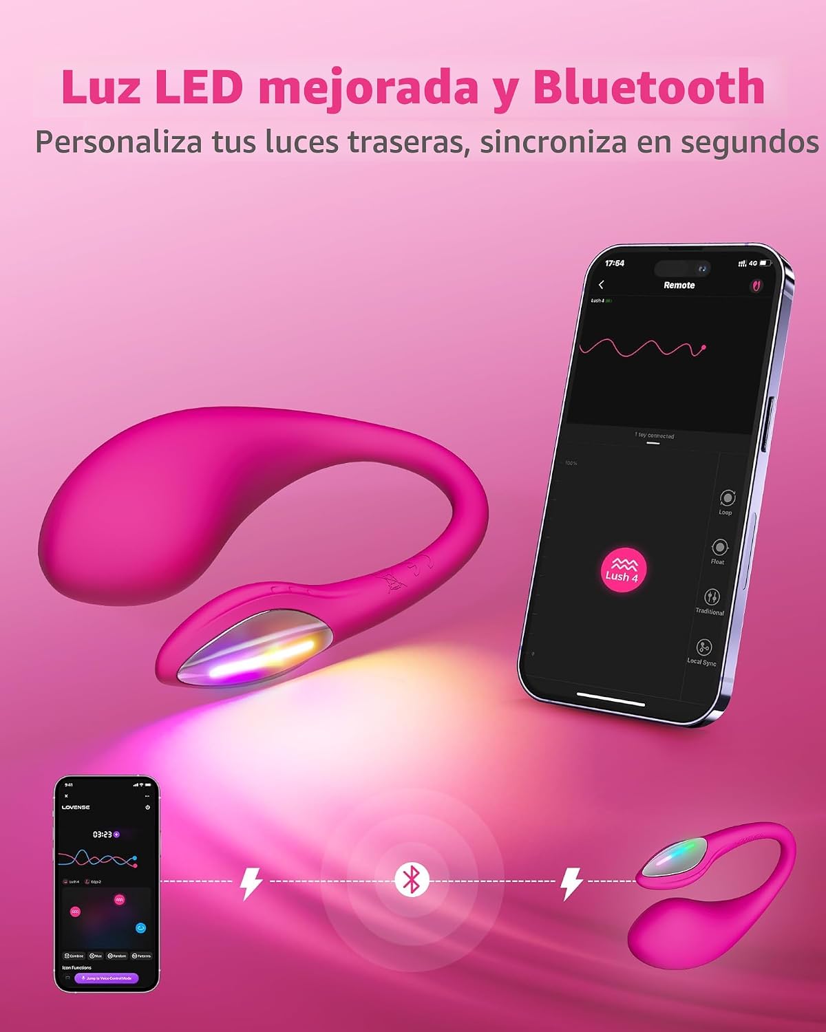 LOVENSE Lush 4 - Vibrador de huevo de punto G con control remoto pa...