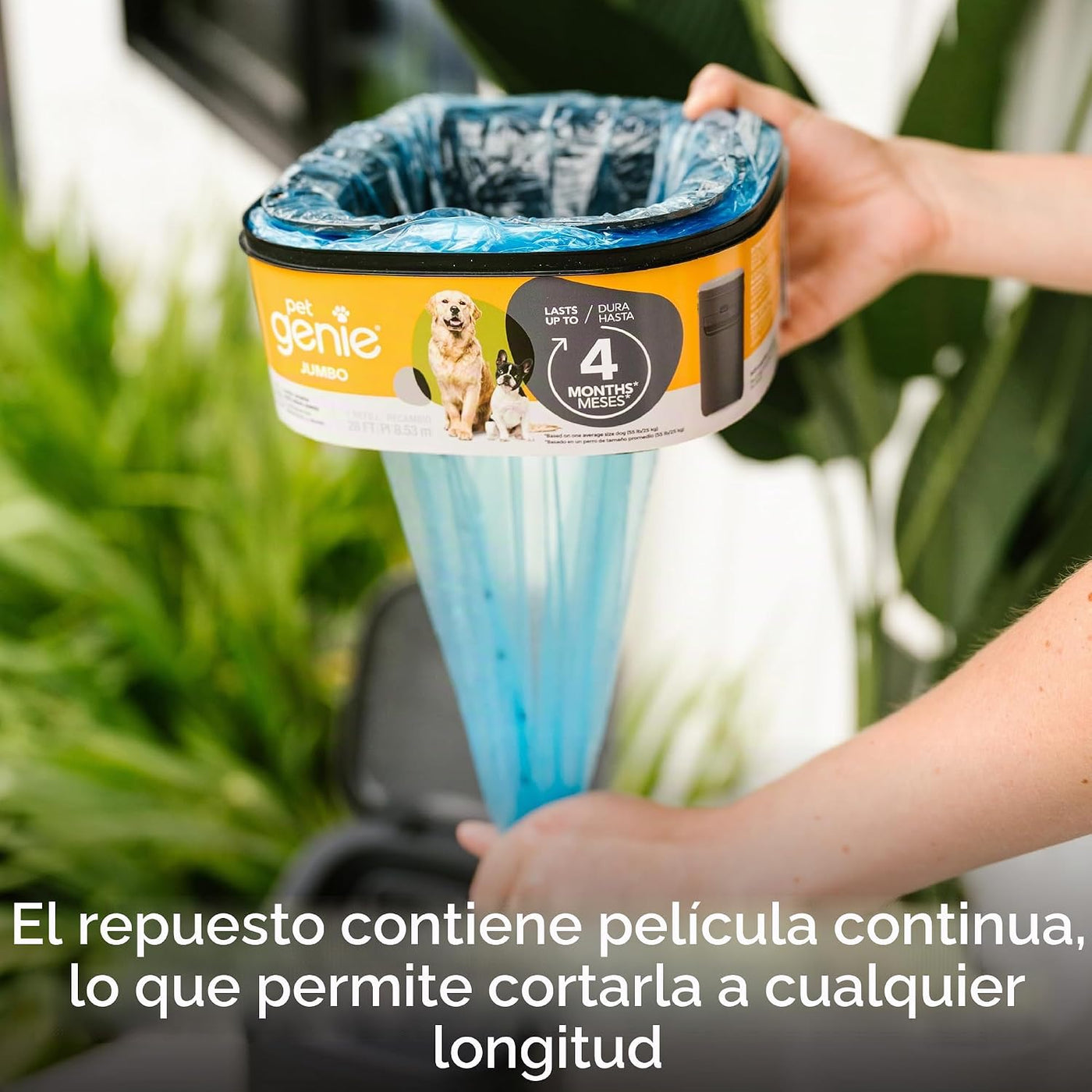 Pet Genie Bolsas de recambio | Paquete de 2 unidades jumbo, 56 pies...
