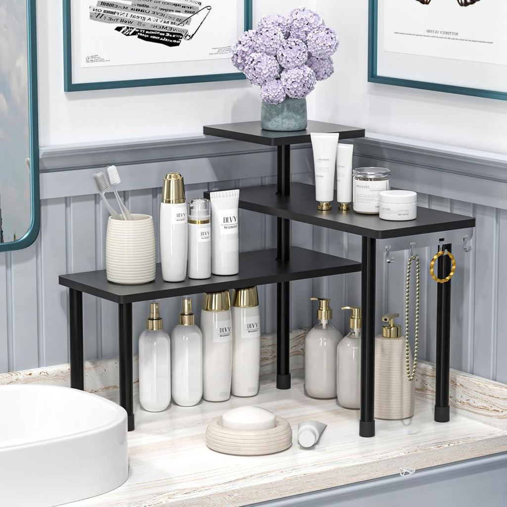 JayRex Estante de Esquina de Encimera, Organizador Mueble de 3 Nive...