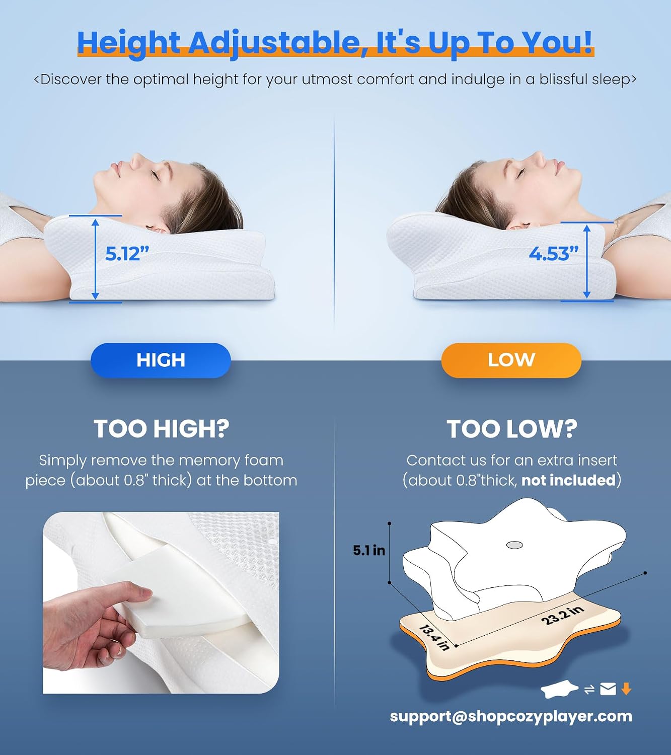 Almohada refrescante de alivio ultra del dolor para soporte del cue...