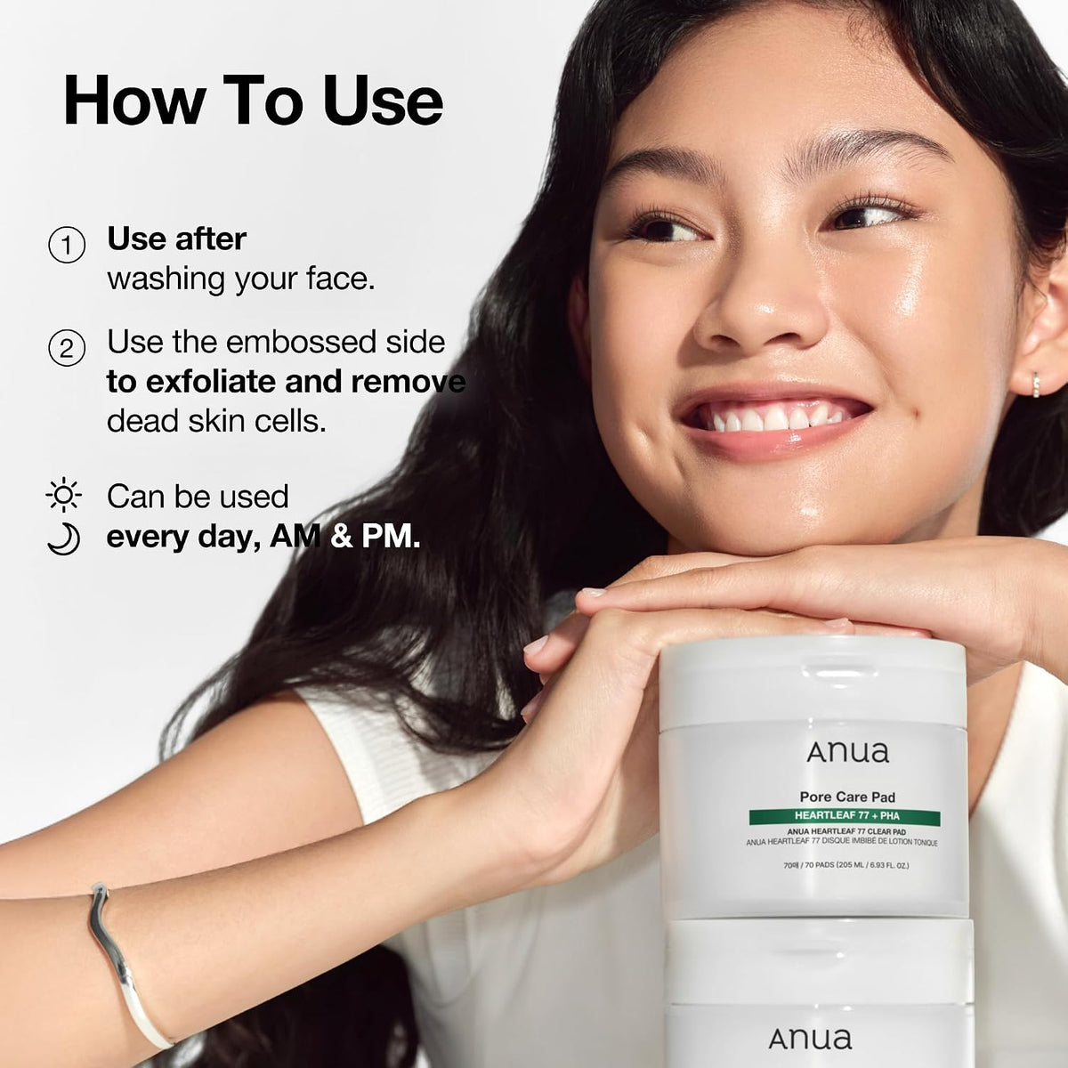 ANUA Heartleaf 77 Toner Pad 70 hojas, PHA Dead Skin Care Low pH Dai...