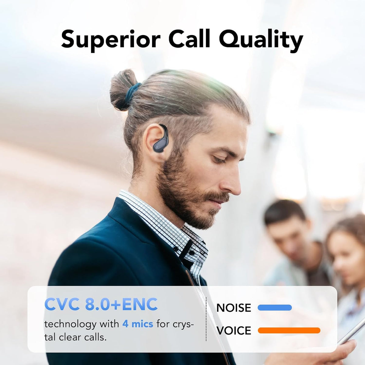Auriculares inalámbricos Bluetooth 5.3, audífonos de 60 horas de re...