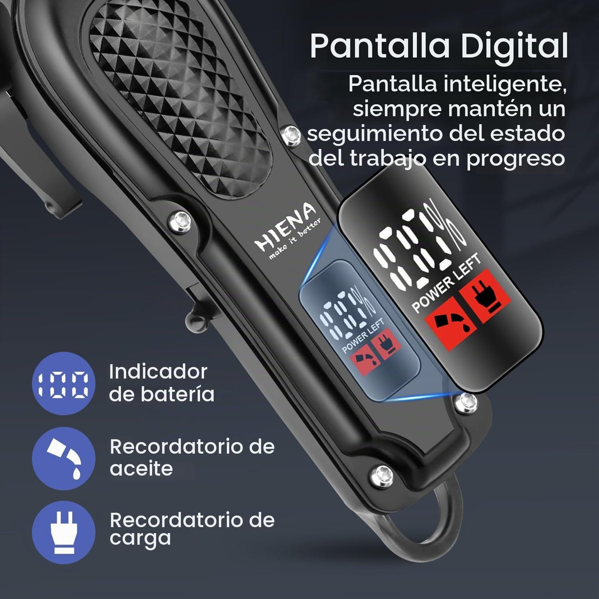 HIENA PRO - Juego de cortapelos y recortadora inalámbrica para homb...