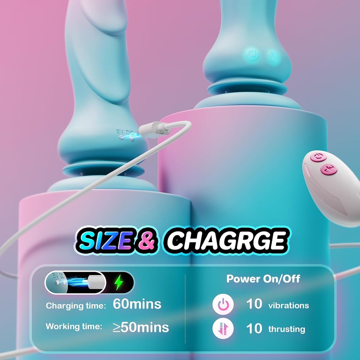 Juguetes sexuales para adultos Vibrador realista de empuje y consol...