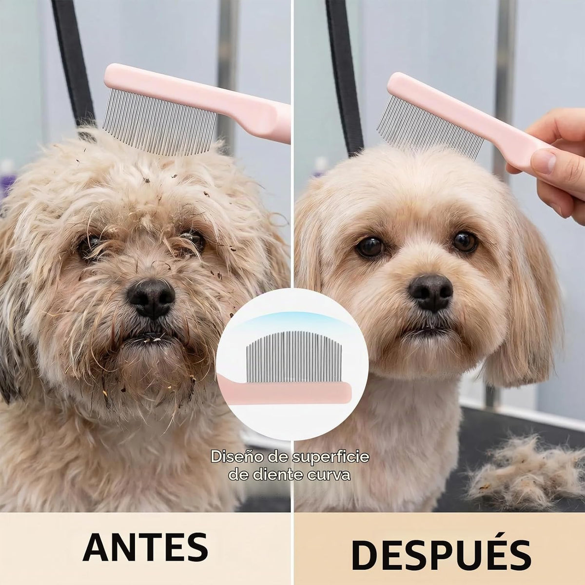 Lanjiesh Peine de ojo de perro para perros pequeños, gatos, hámster...