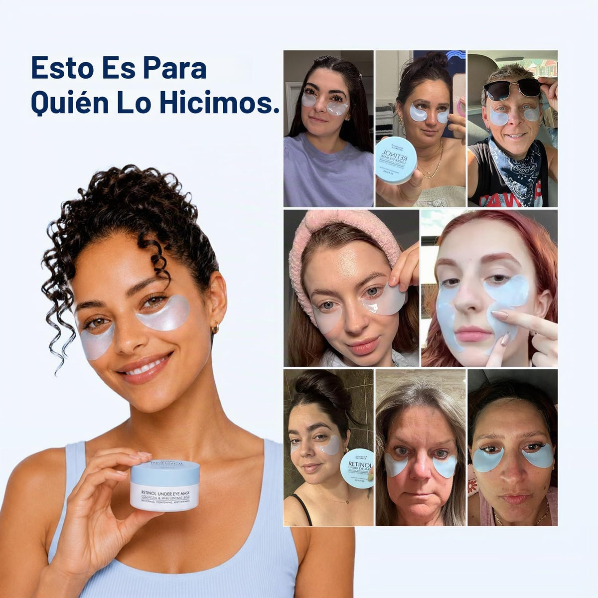 Enaskin Naturals Parches para debajo de los ojos para ojeras: 60 pa...