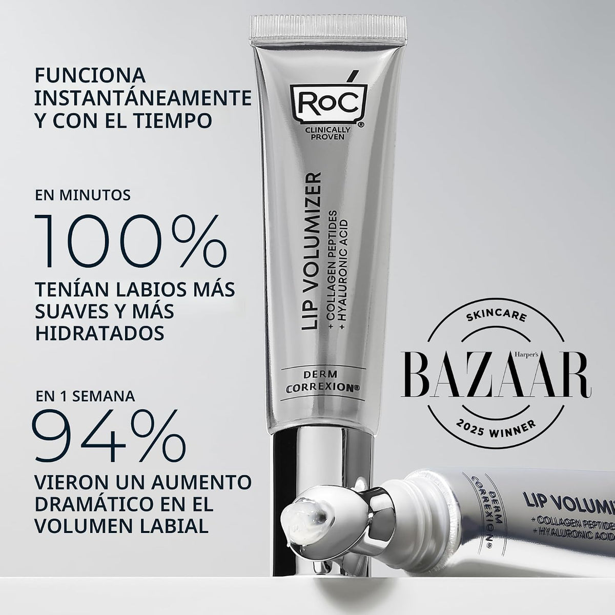 RoC Derm Correxion Voluminizador de labios, suero de labios de ácid...