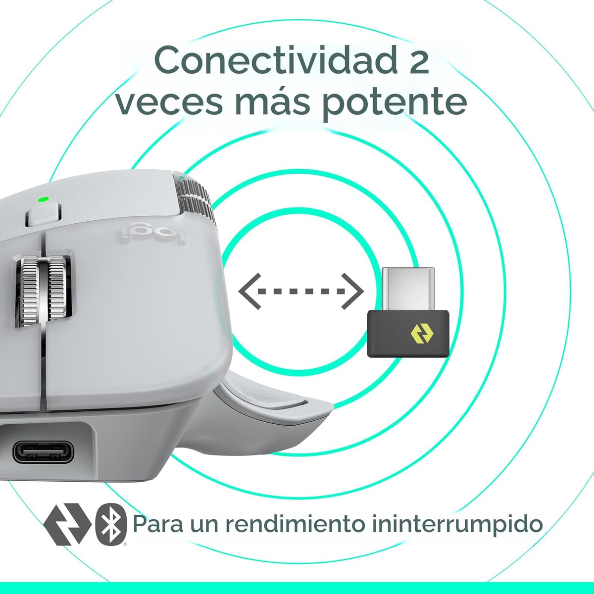 Logitech Mouse inalámbrico ergonómico MX Master 4 con Hápticos, col...