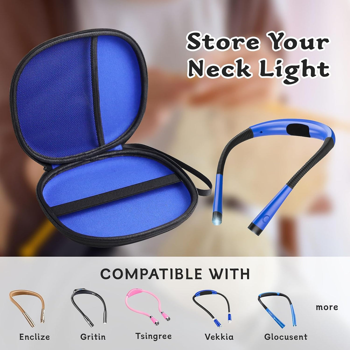 CAIOVSE Funda para luz de lectura de libros compatible con Glocusen...