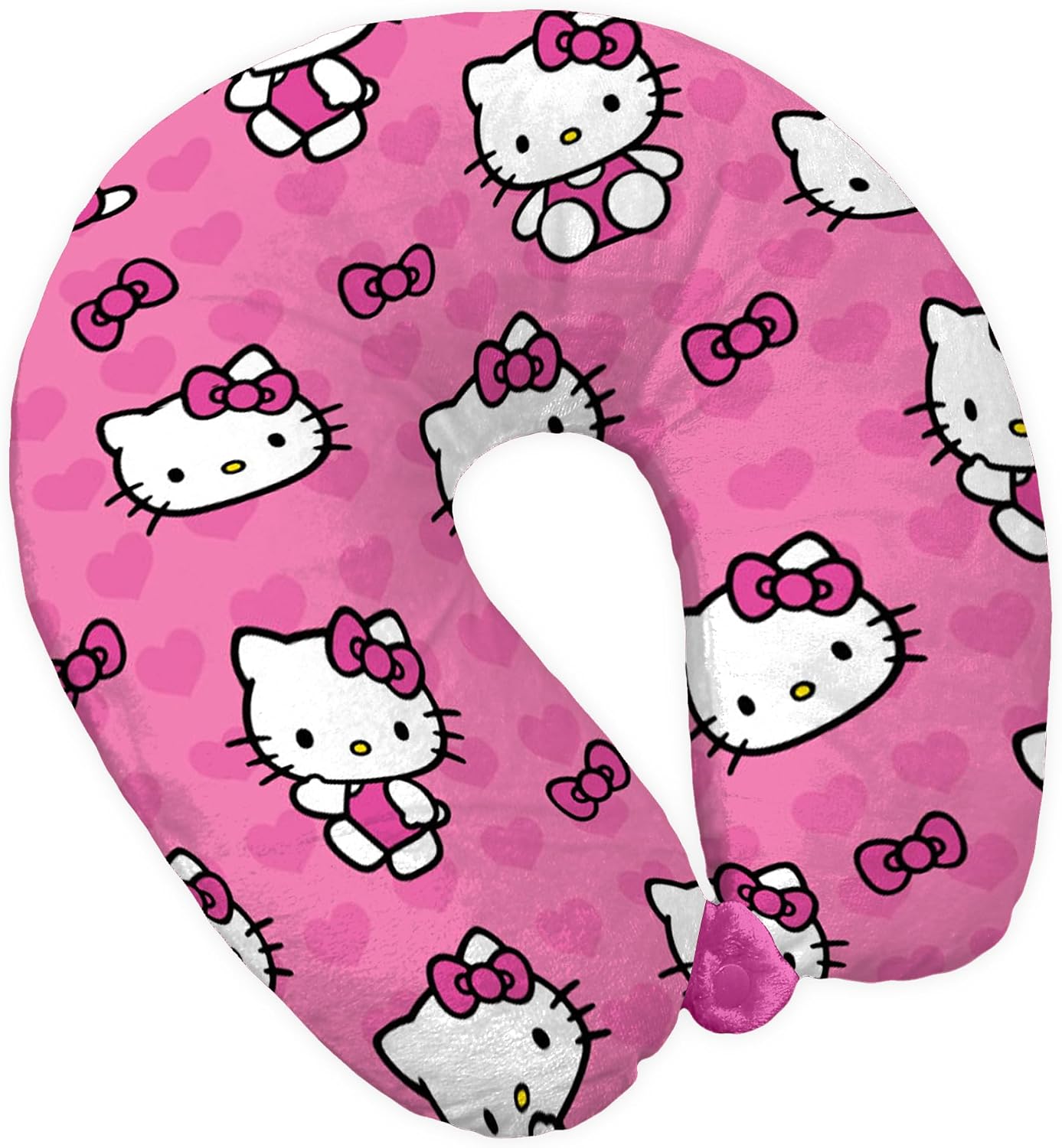 Northwest Hello Kitty I Love Almohada de cuello de viaje rosa, cojí...