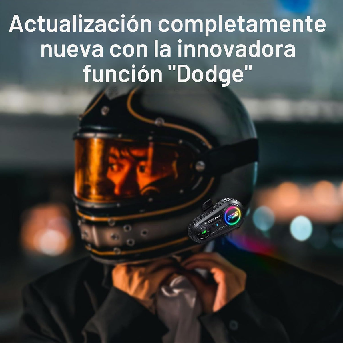 Paquete de 2 auriculares para casco de motocicleta, intercomunicado...