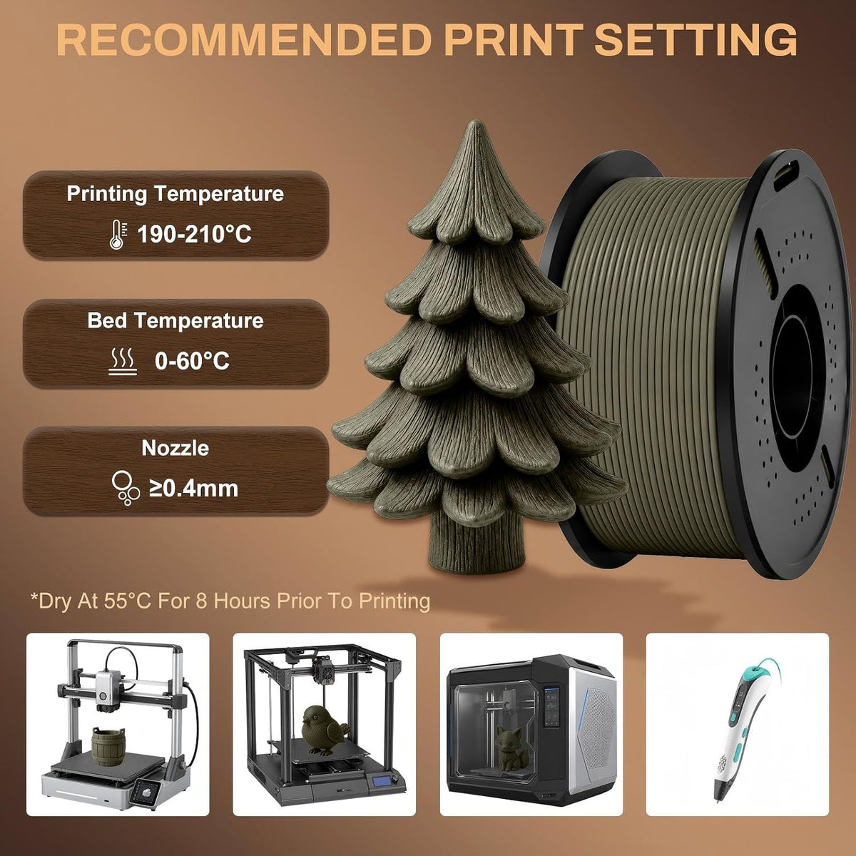Colourbing - Filamento de impresión 3D PLA-SINGLE36