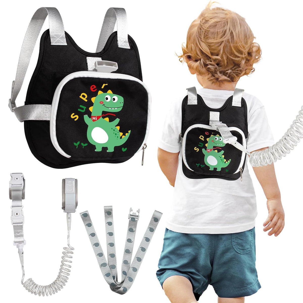 Correa de mochila con arnés para niños pequeños con muñequera | Lin...