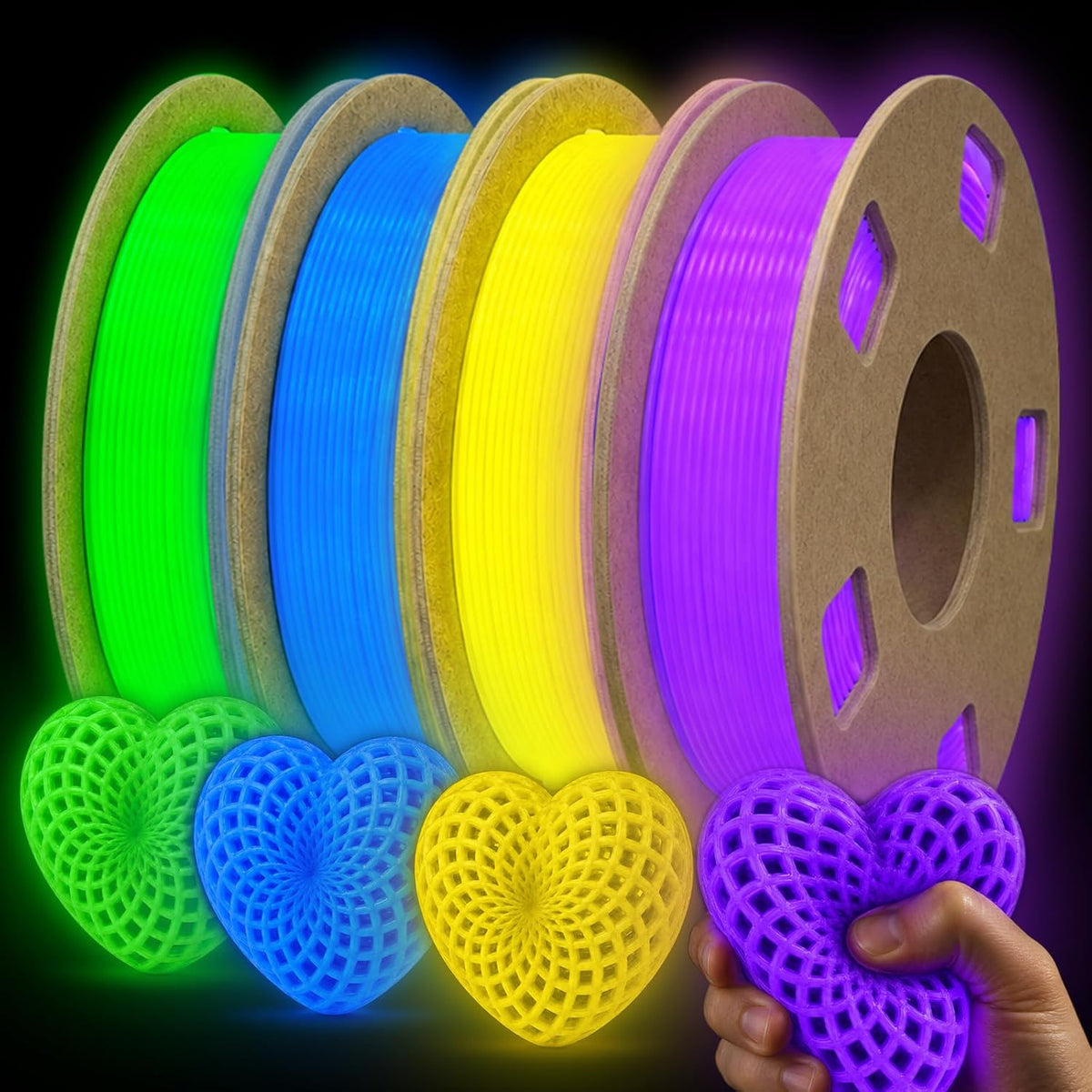 Frucindra Paquete de filamentos para impresora 3D de TPU 95A que br...