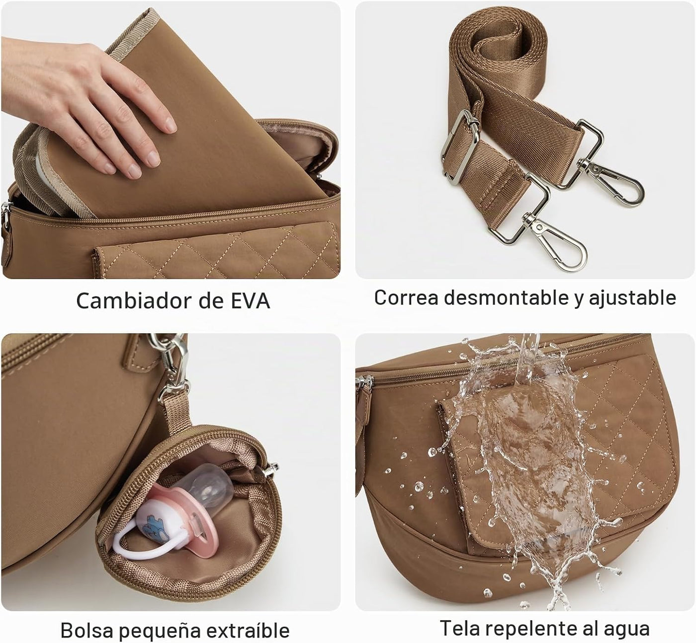G4Free Pequeña bolsa de pañales con cambiador portátil, de nailon,...