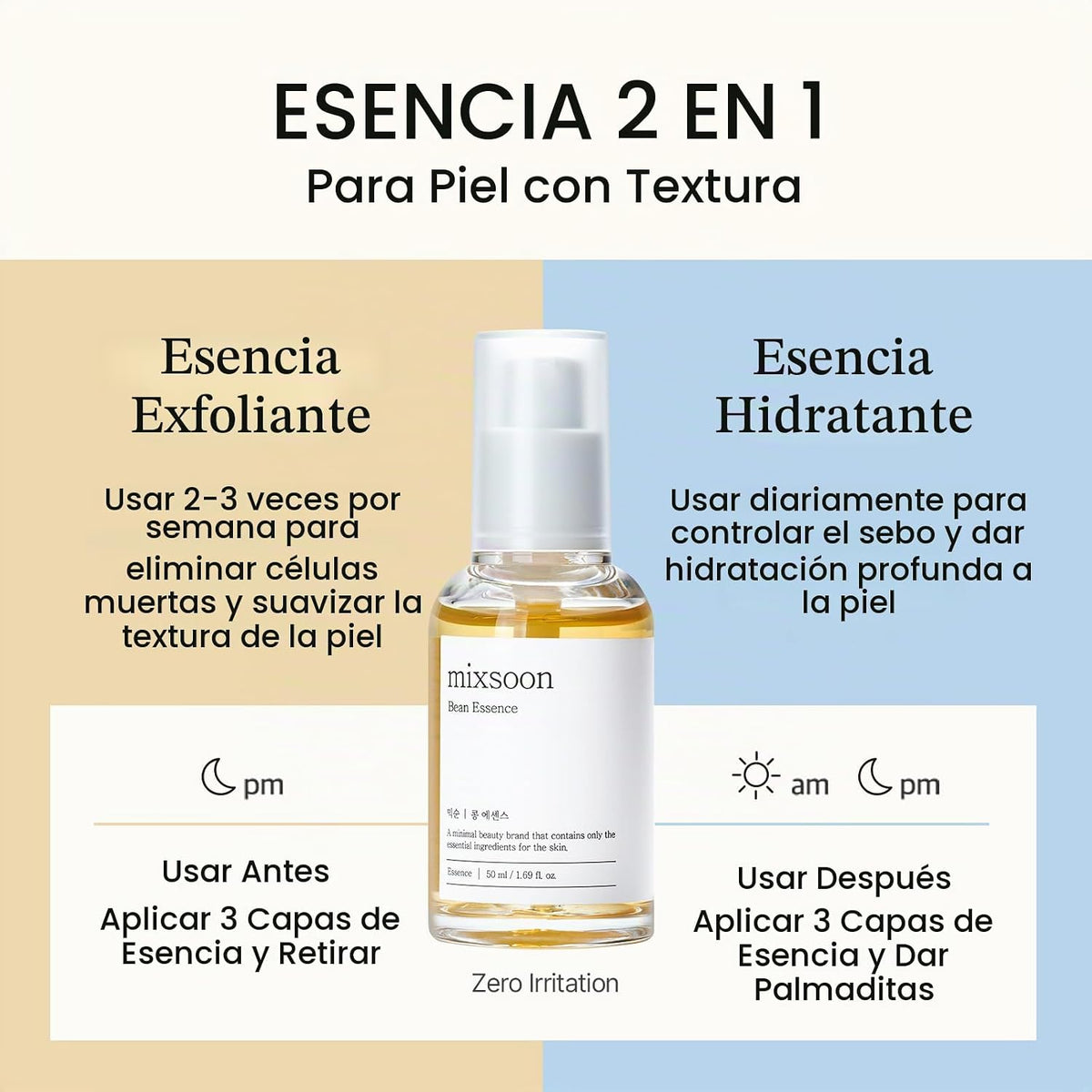 mixsoon Bean Essence Korean Skin Care, Gentle AHA Exfoliating Essen...