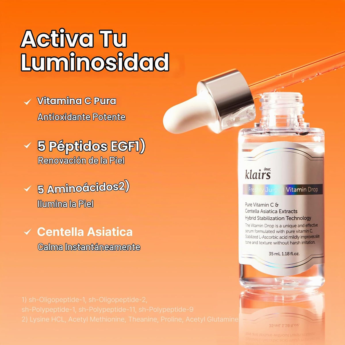 DearKlairs Suero de vitamina C - Cuidado de manchas oscuras para pi...