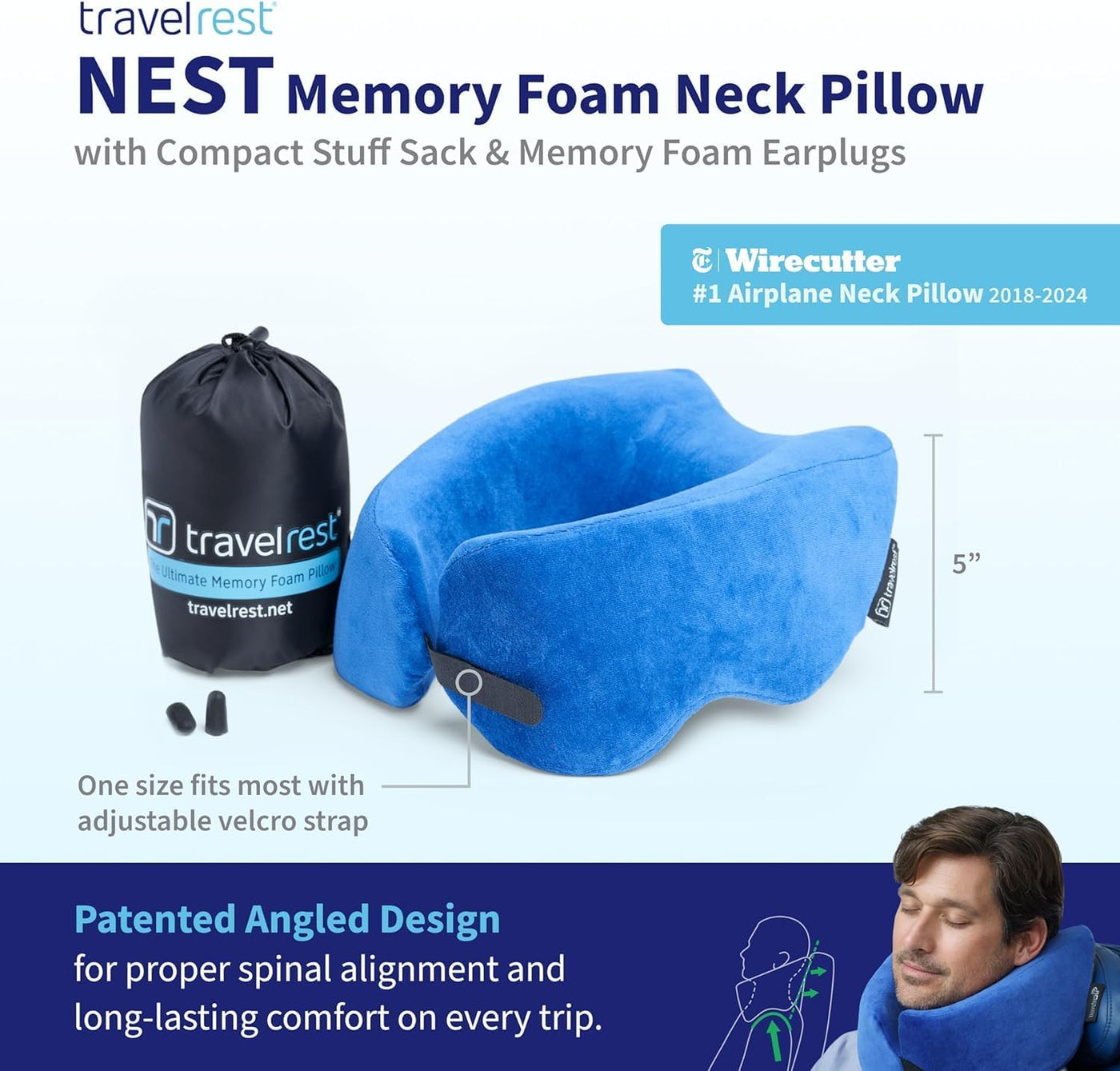 Almohada de apoyo para el cuello TRAVELREST Nest - Esenciales de vi...