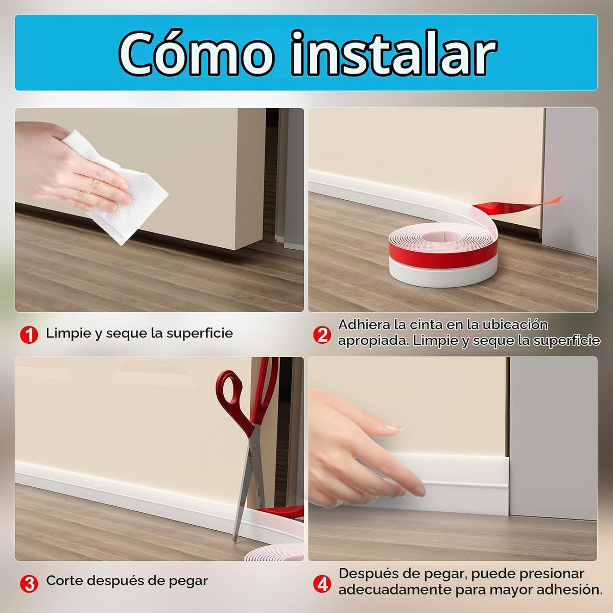 Pluden Tira de sellado para puerta de 2 pulgadas (ancho) x 6.1 metr...