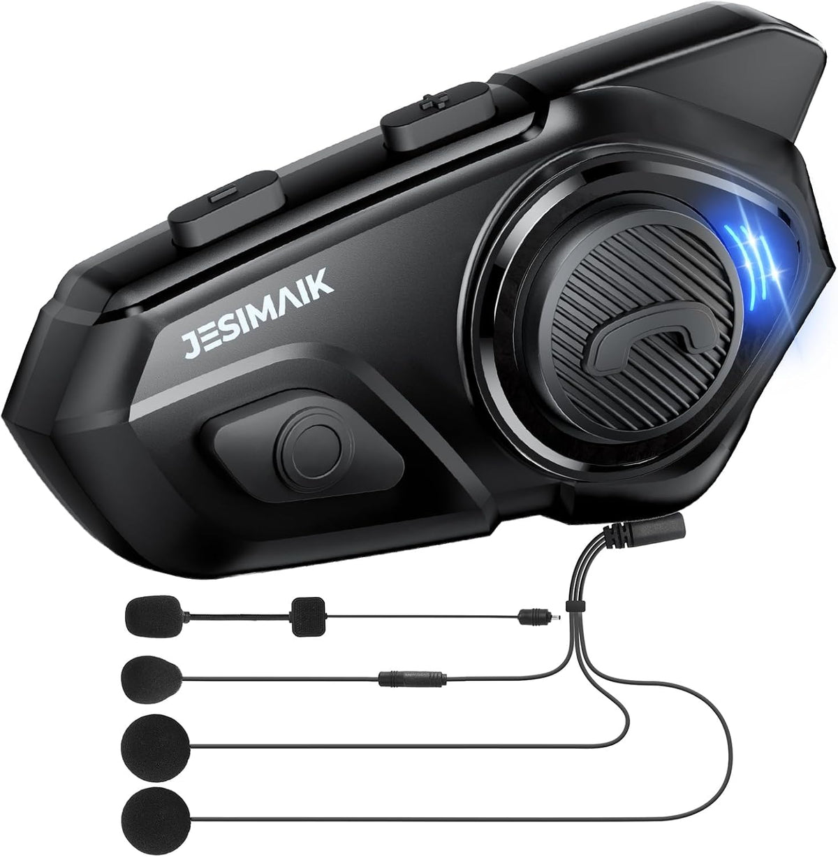 JESIMAIK Auriculares Bluetooth para Casco de Motocicleta, Sistema d...