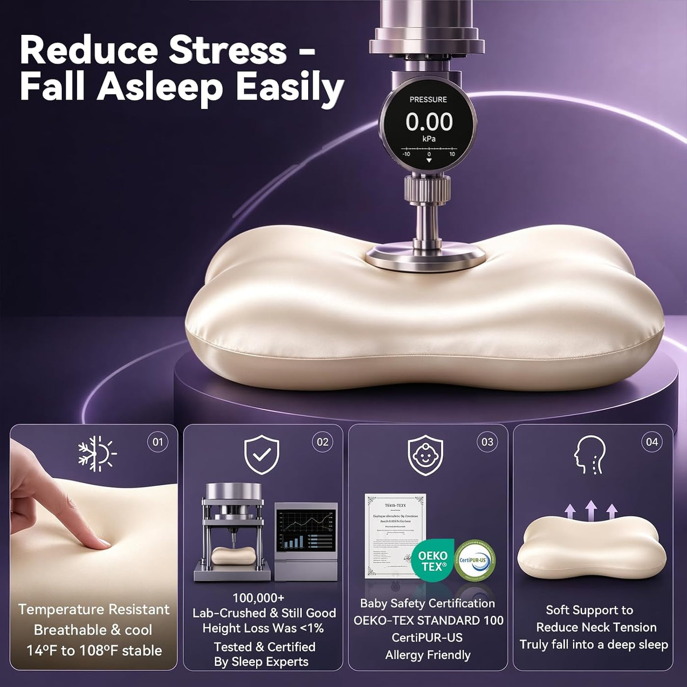 Almohada refrescante para el cuello cervical Dayme y almohada de es...
