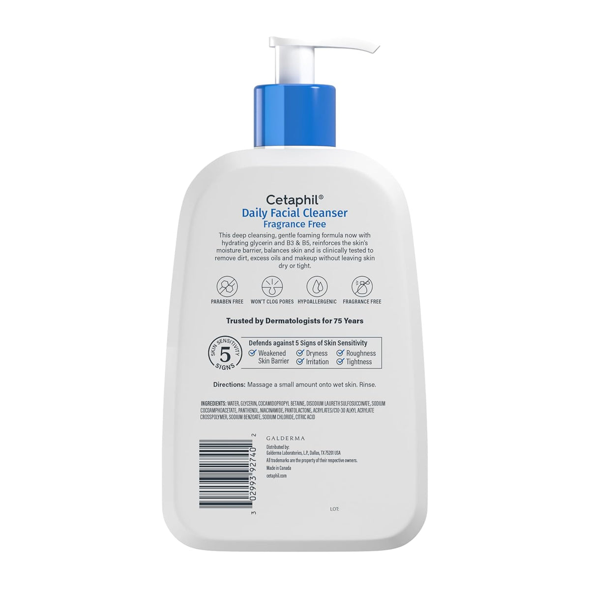 Cetaphil Limpiador facial diario, piel grasa y mixta, 16 onzas | Si...