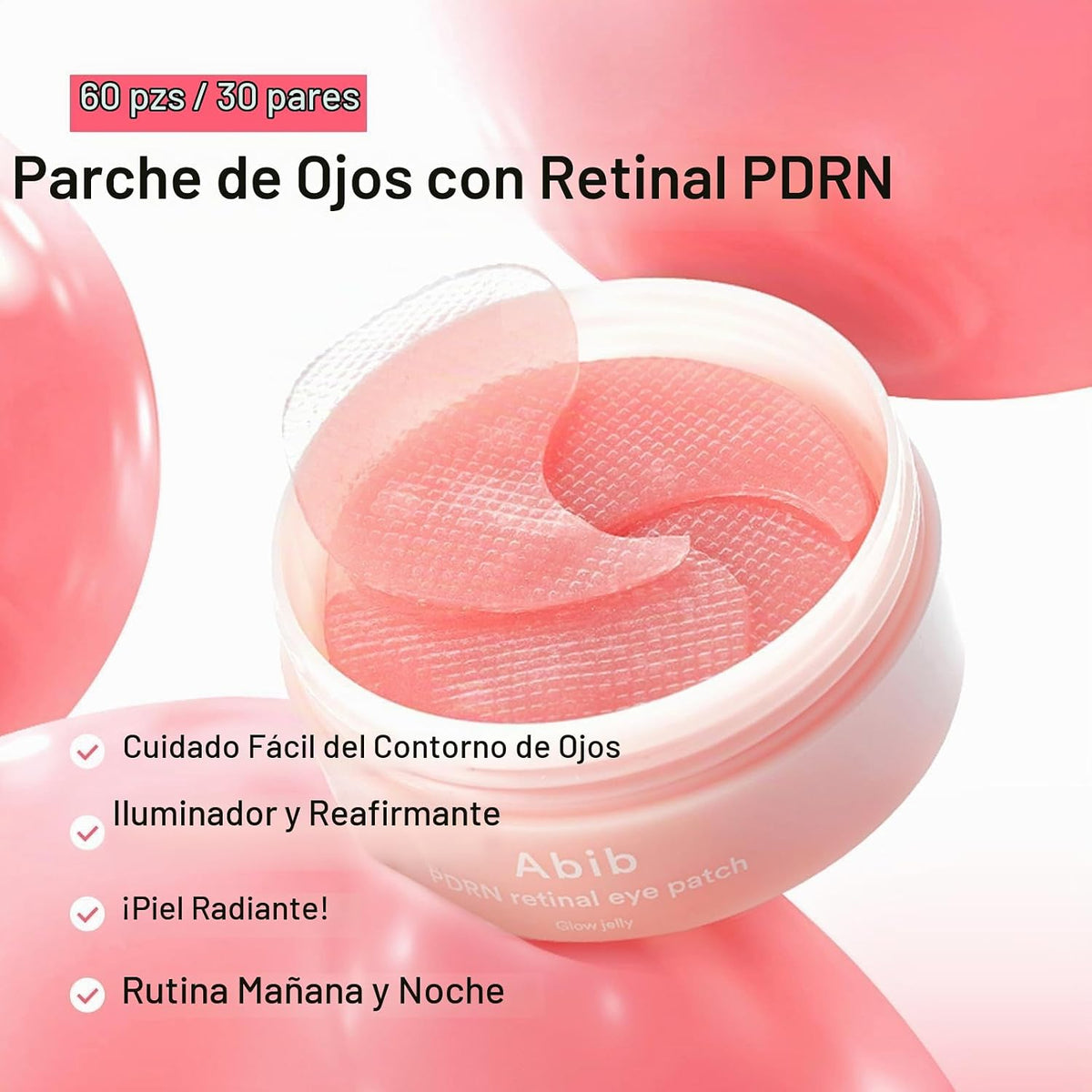 Abib PDRN - Parches para ojos retinianos para rejuvenecer e hinchar...