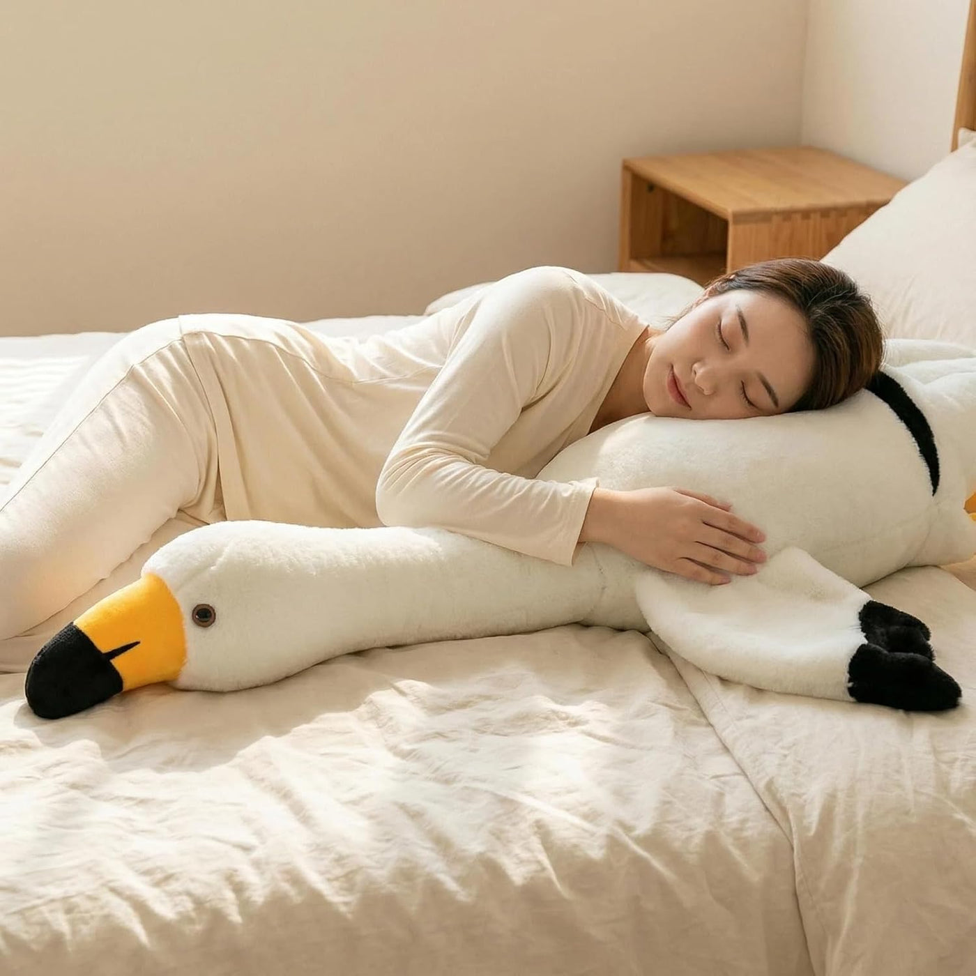TEFU Peluches Almohadas de Animales Suaves Regalos para niños Blanc...