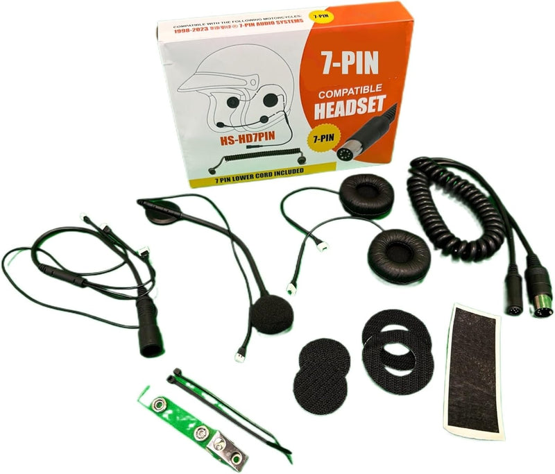 The Helmet Shop Auriculares de casco de 7 pines compatibles con mot...