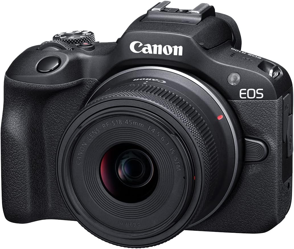 Canon Cámara sin espejo EOS R100 con lentes de 0.709-1.772 in y 2.1...