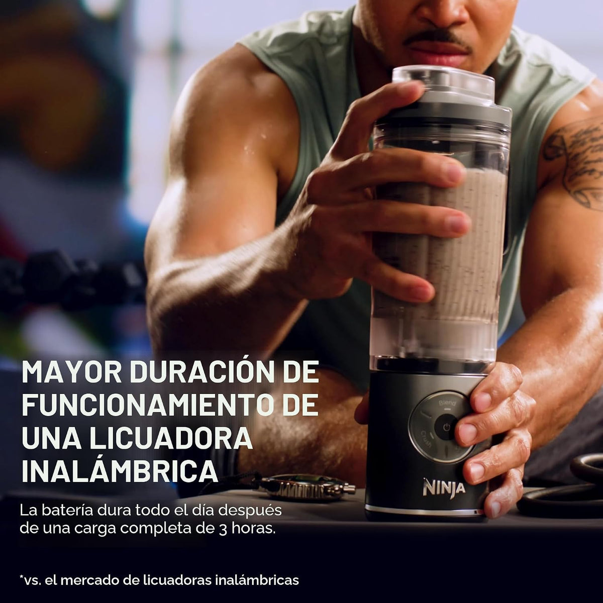 Ninja Blast Max, licuadora portátil + Twist &amp; Go, batido person...