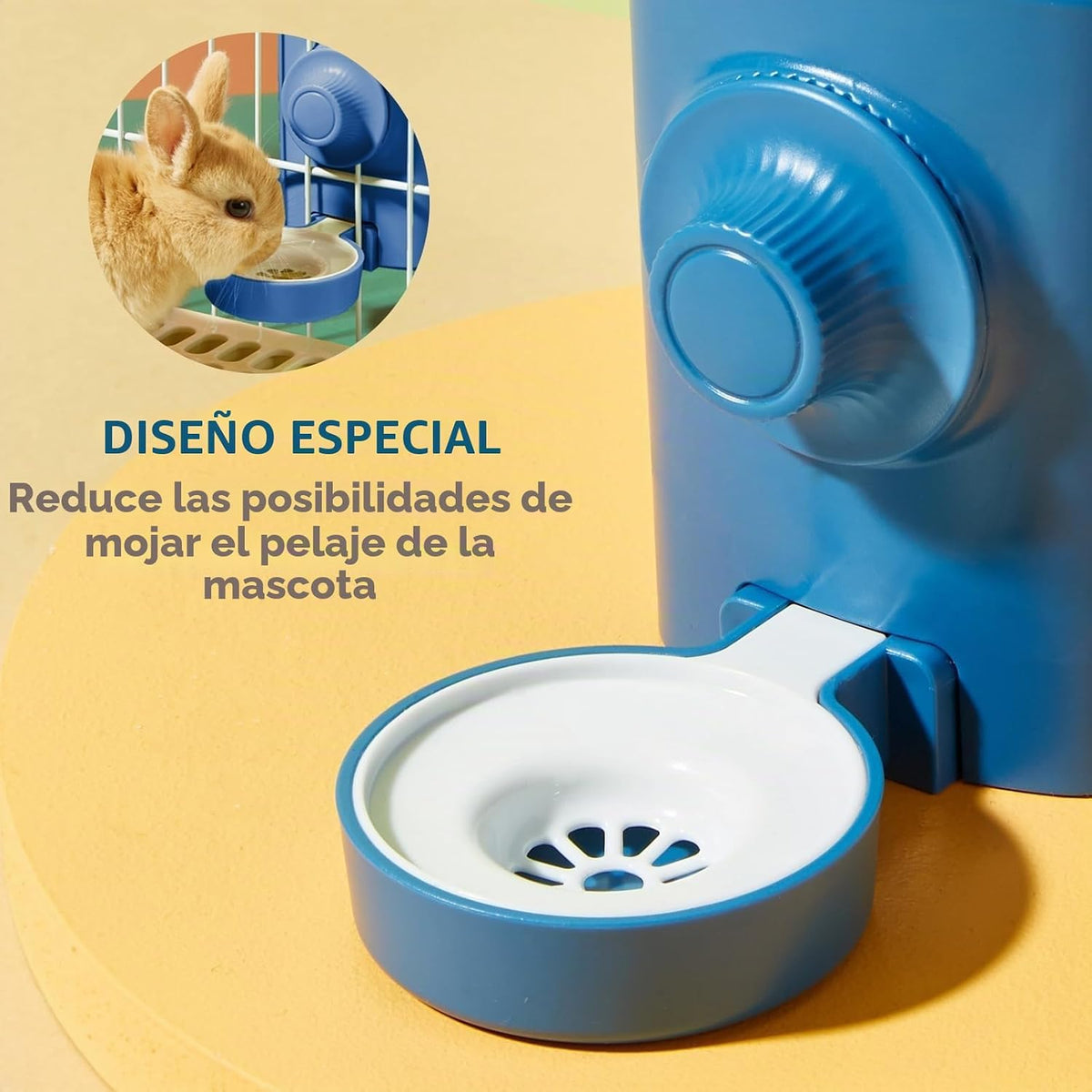Botella de agua para conejo, 20.3 fl oz\/21 oz, dispensador de agua...