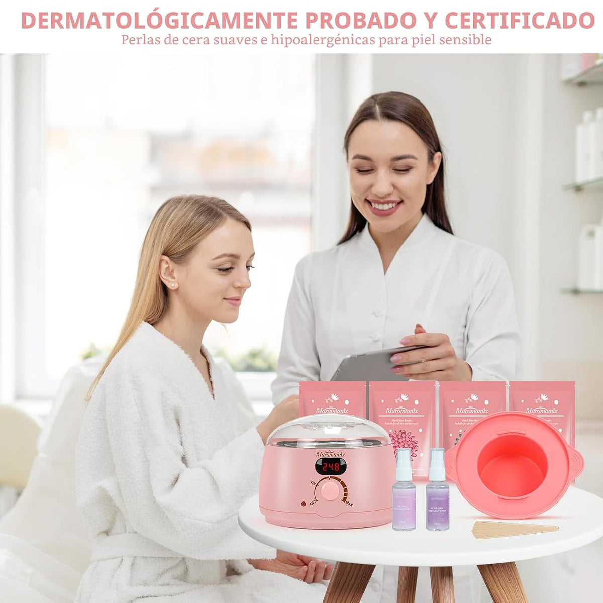 Kit de depilación \u2013 Máquina calentadora digital de cera para d...