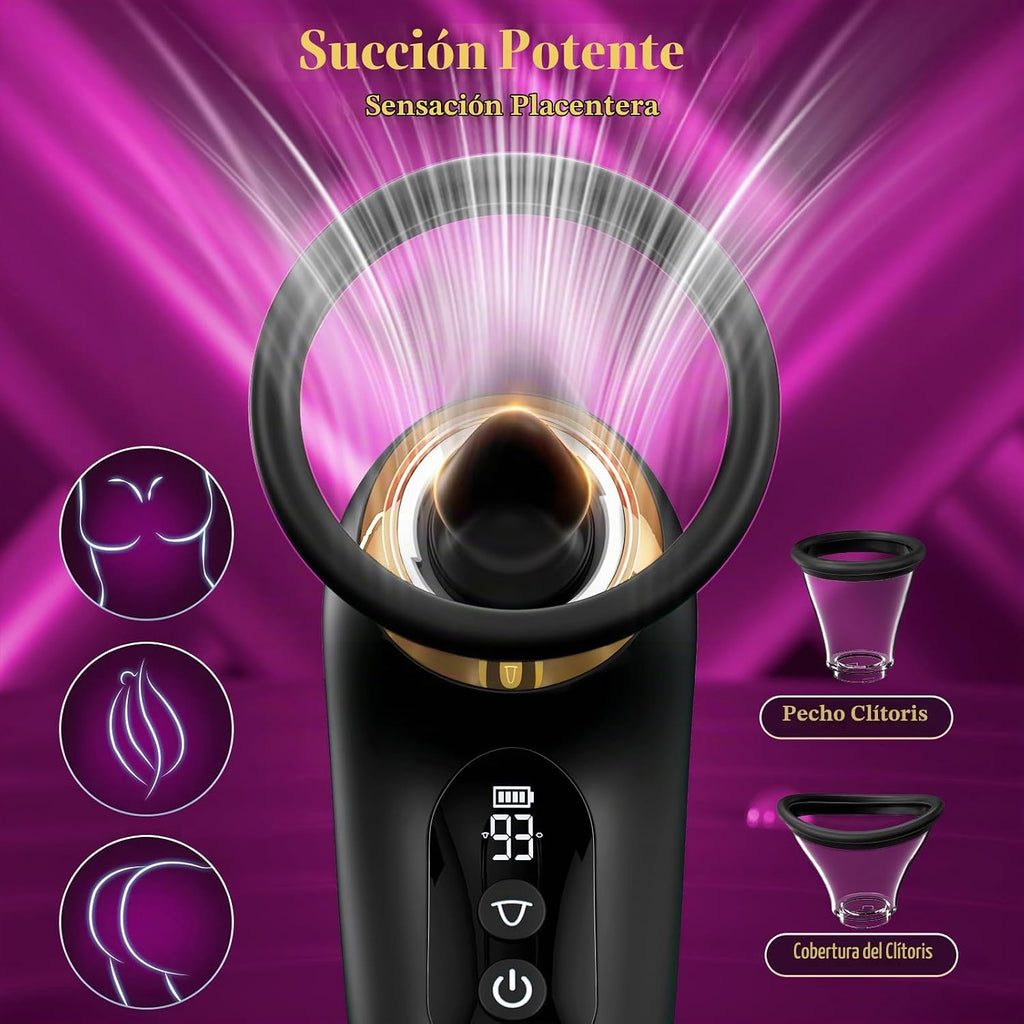 Gasevimo Juguetes sexuales de rosa para mujer - Vibrador de succión...