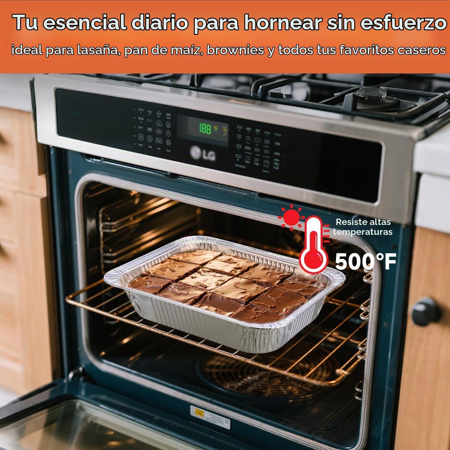 Lideropa Sartenes desechables de papel de aluminio con tapas de 9 x...