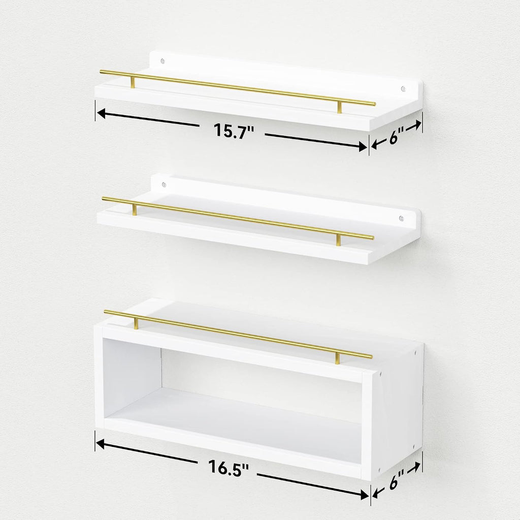 WOPITUES Estantes flotantes para pared con estante de cubo, estante...