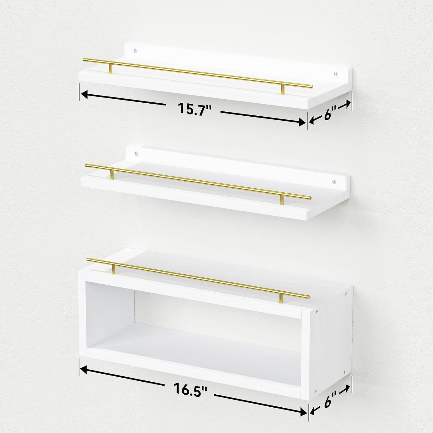 WOPITUES Estantes flotantes para pared con estante de cubo, estante...