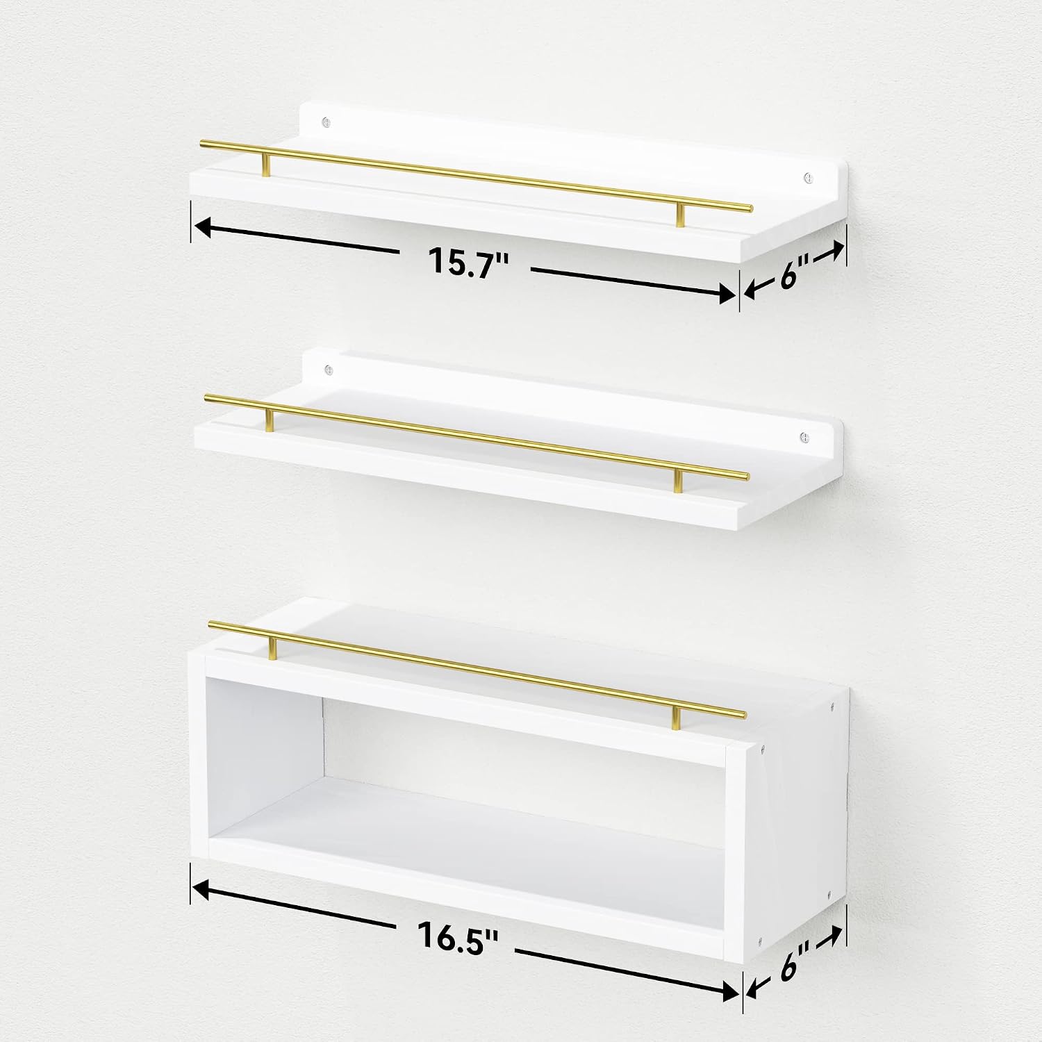 WOPITUES Estantes flotantes para pared con estante de cubo, estante...