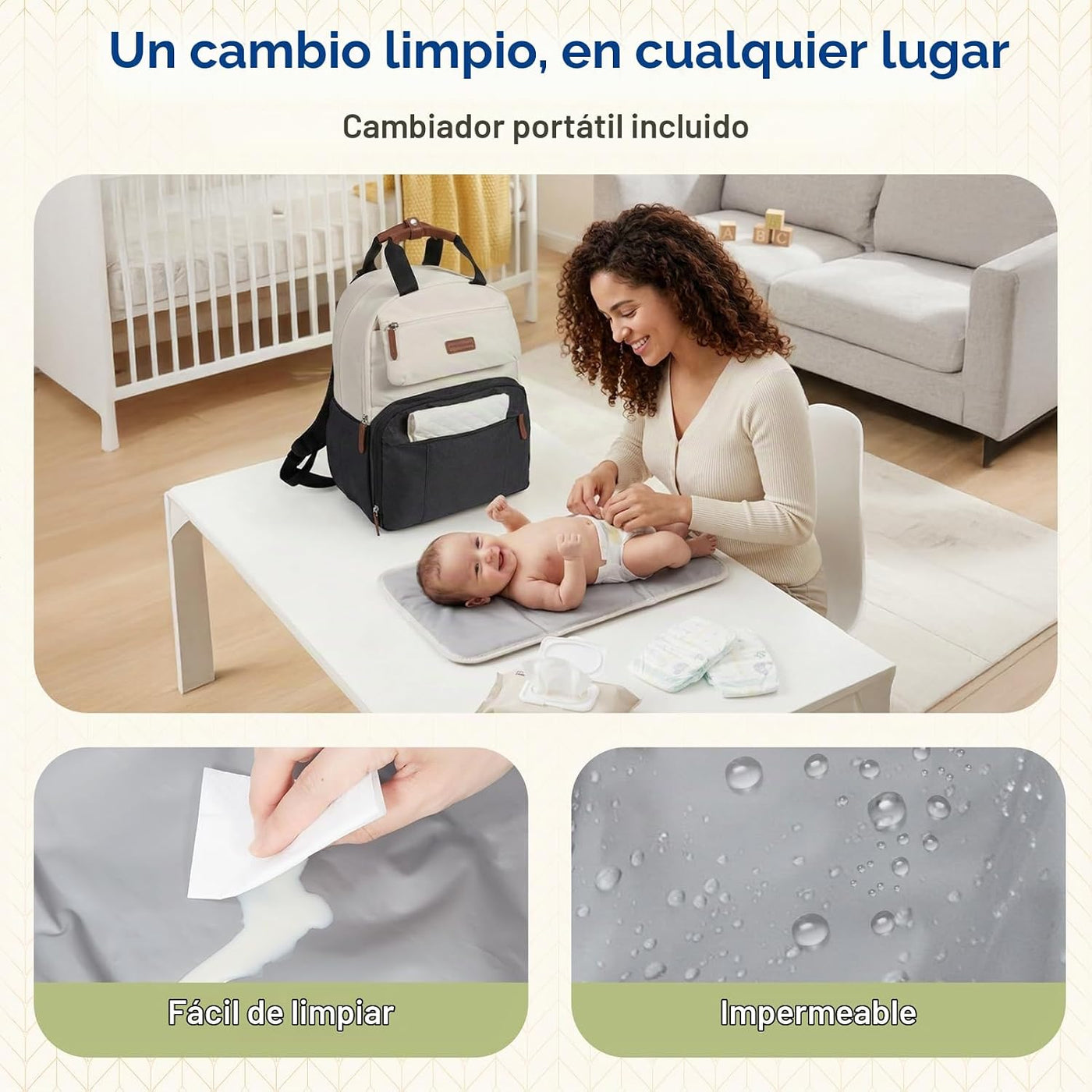 Mommore Mochila para pañales, bolsa de pañales extra grande para 2...