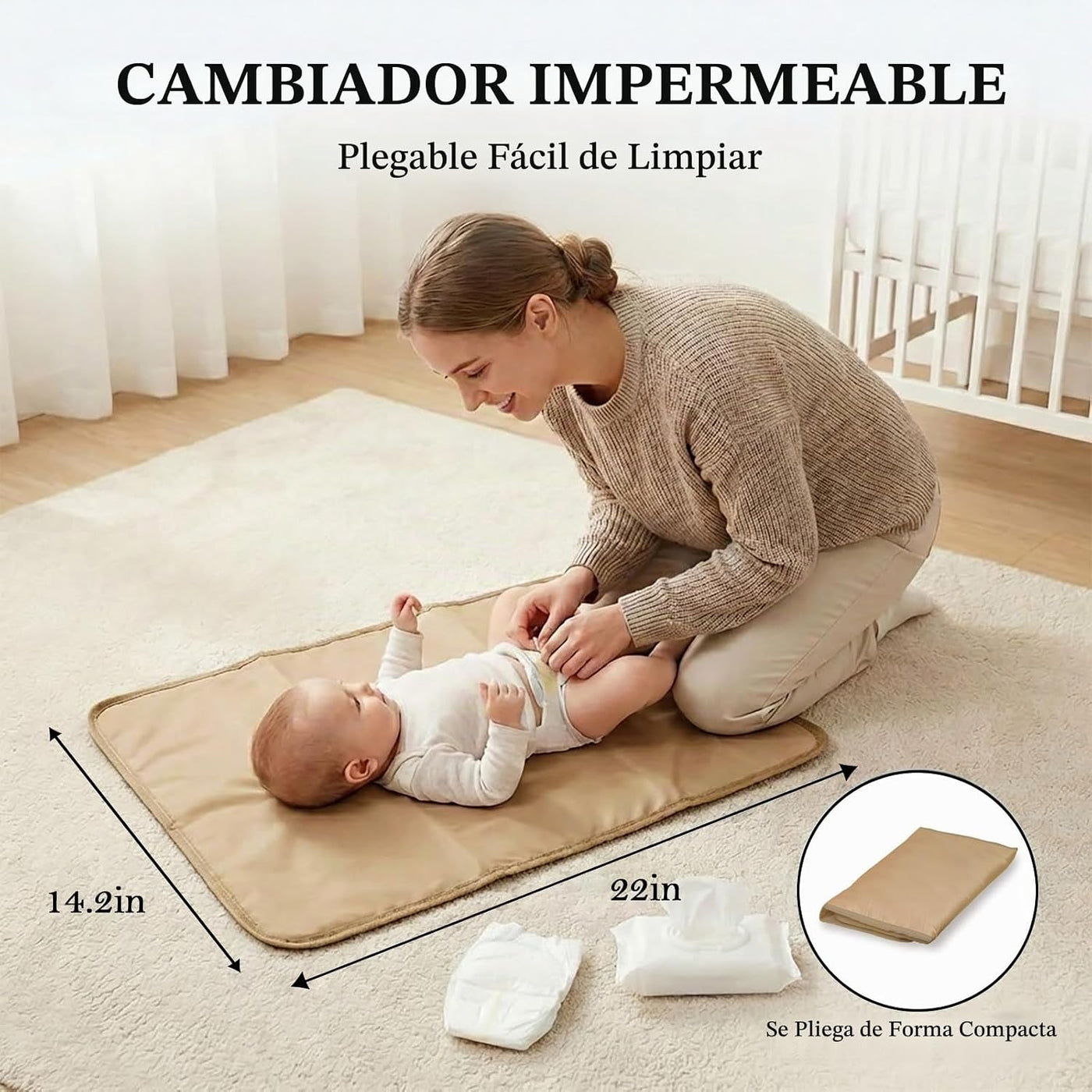 MOMINSIDE Bolsa de pañales de hospital para mujer, bolsa de bebé gr...