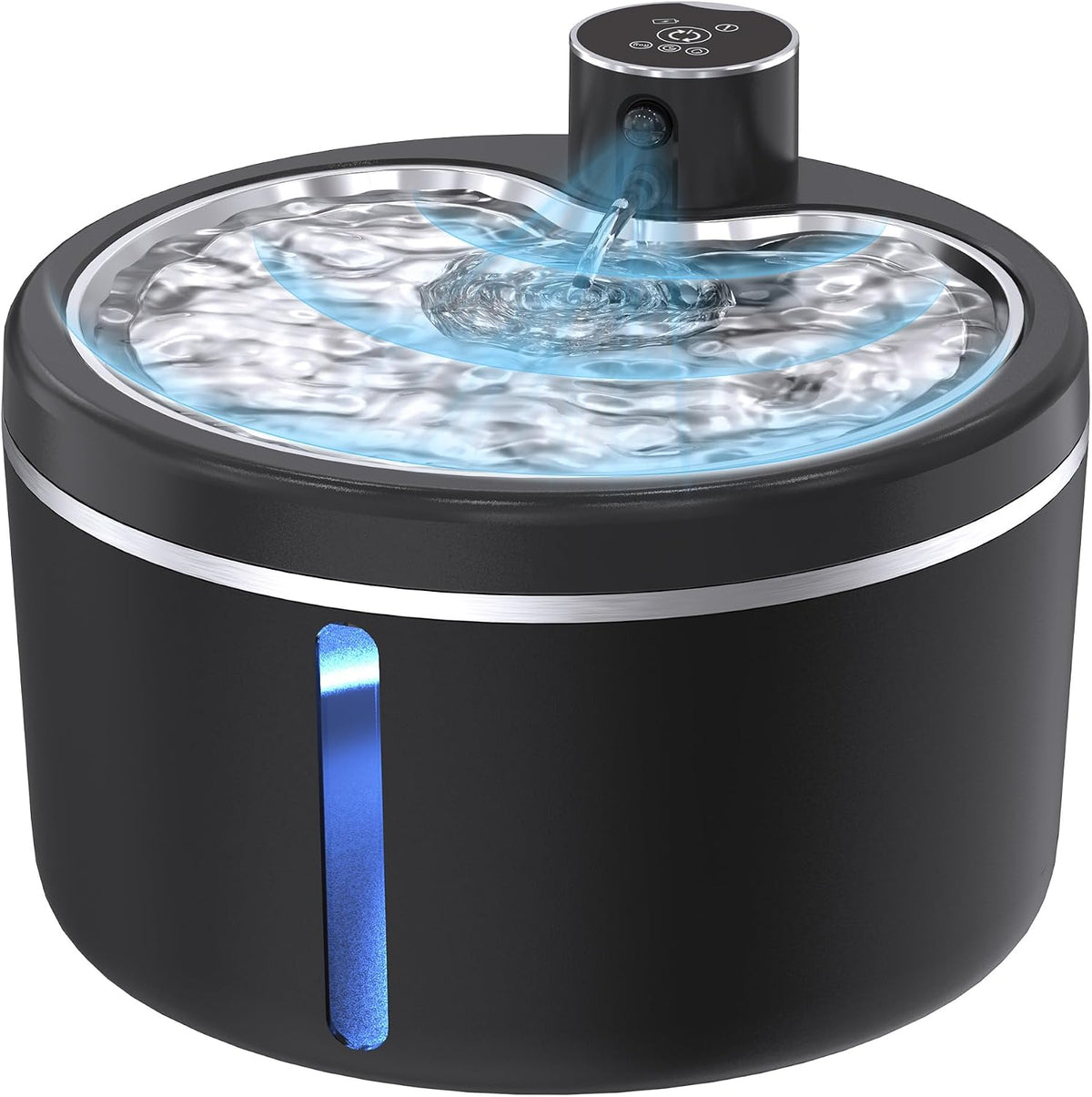 Fuente de agua para gatos sin cable, fuentes para mascotas de 108 o...