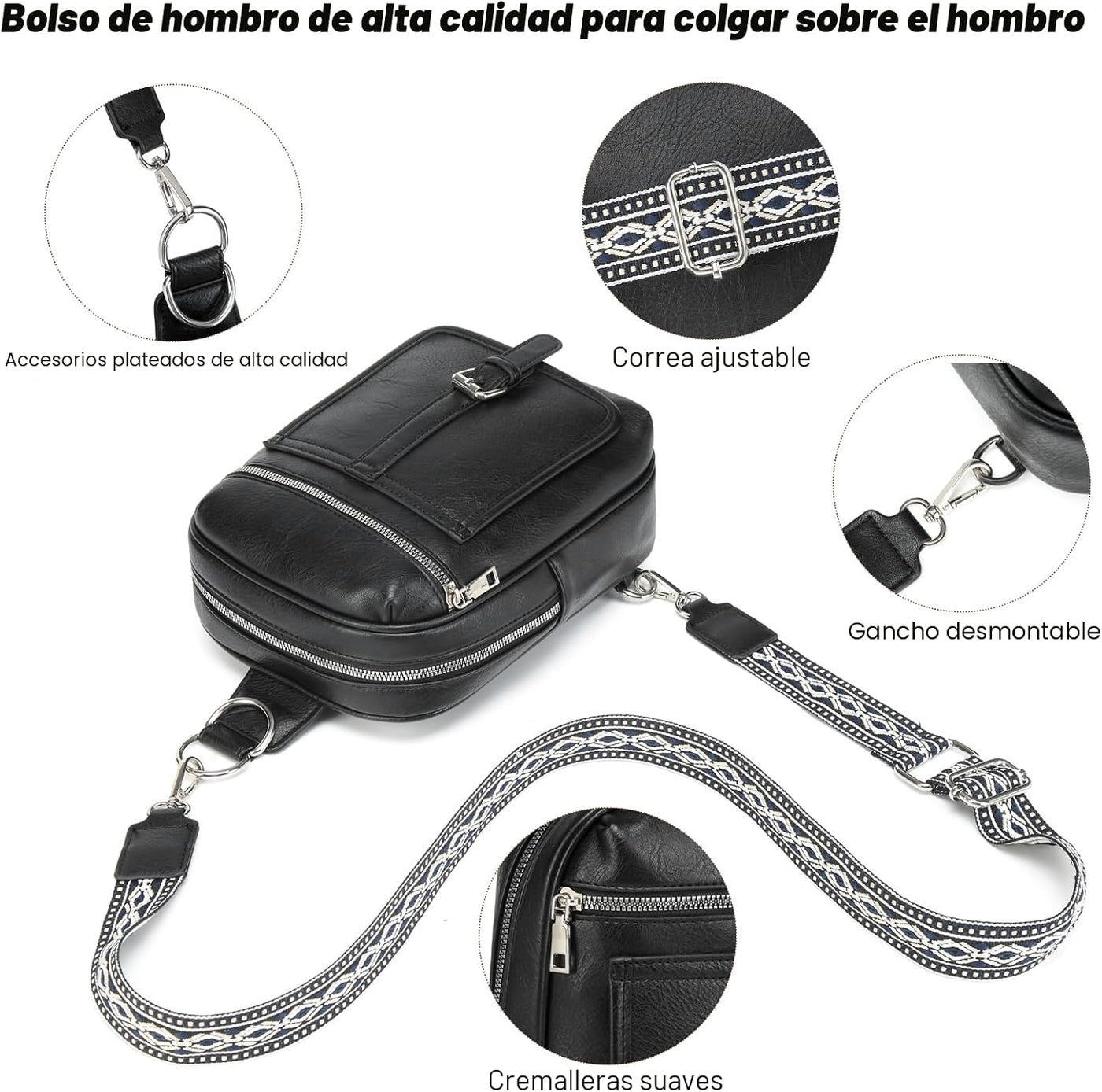 MYHOZEE Mini bolso de pañales cruzado pequeño bolso de pañales con...