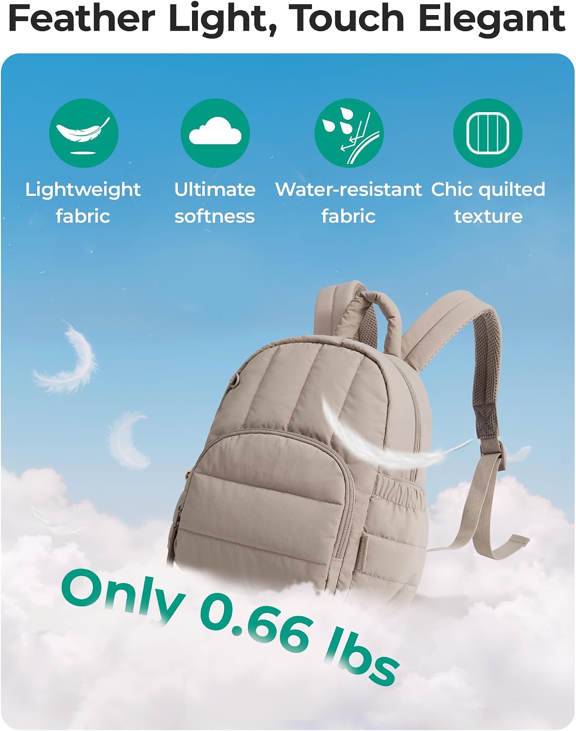 Bagsmart - Mini mochila para mujeres, mochila pequeña y ligera tipo...