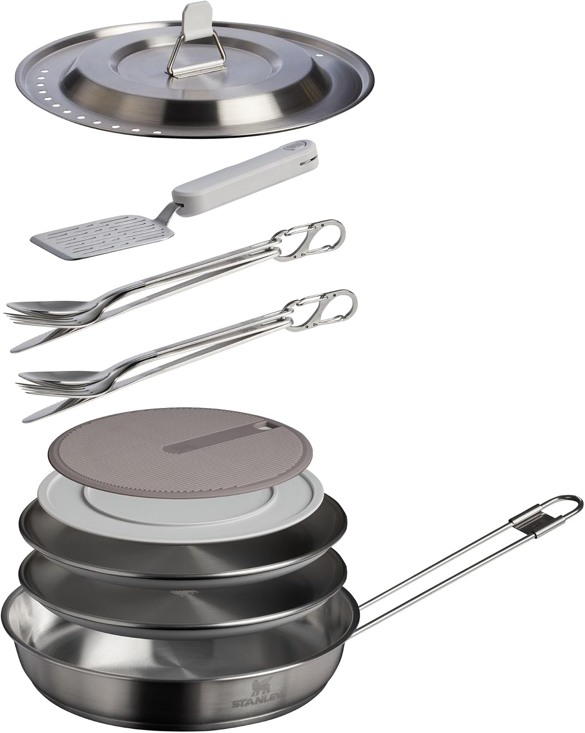 STANLEY Wildfare Pro - Juego de sartén de acero inoxidable de 15 pi...
