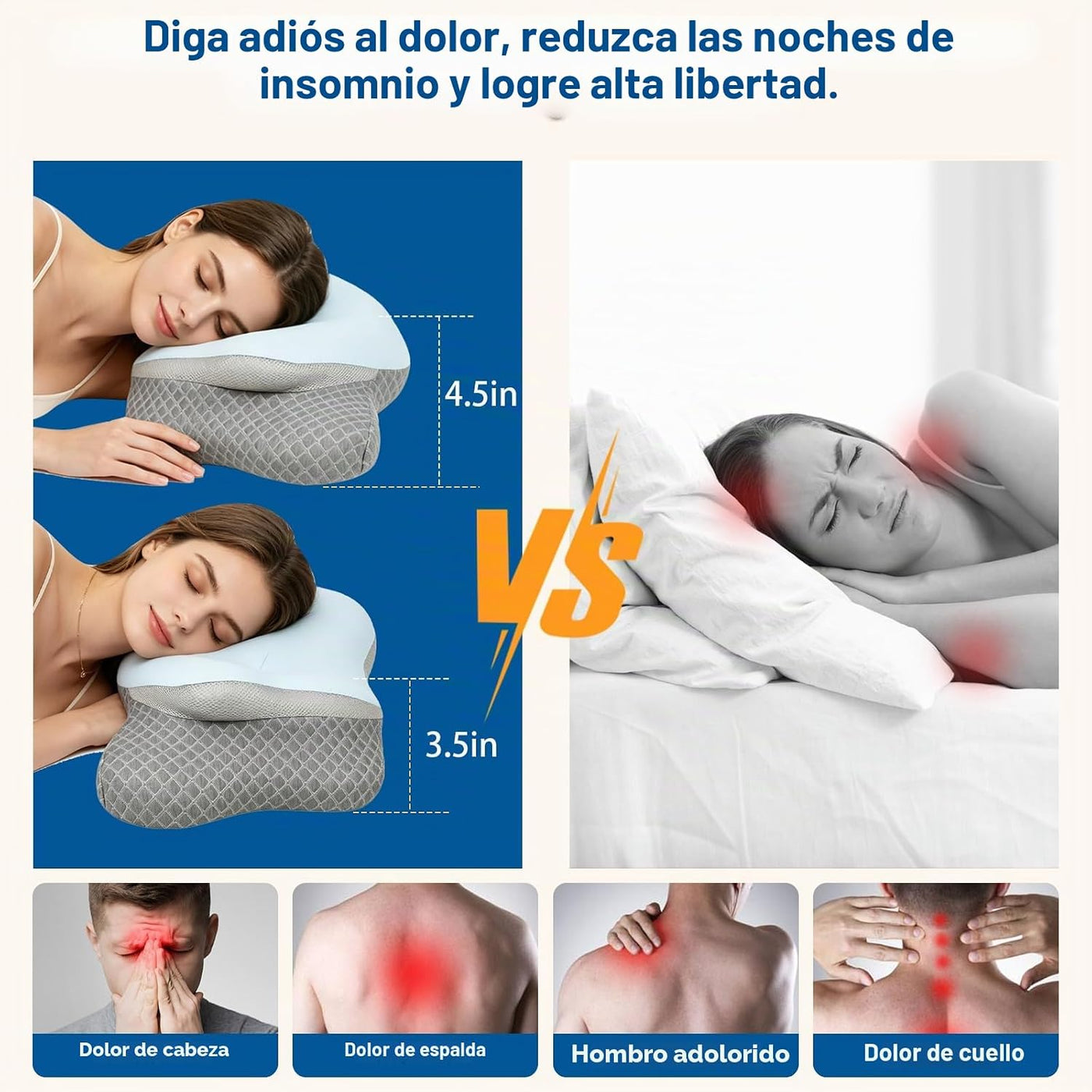 WXLPWXLP Almohada ergonómica de mariposa para el cuello, almohada d...