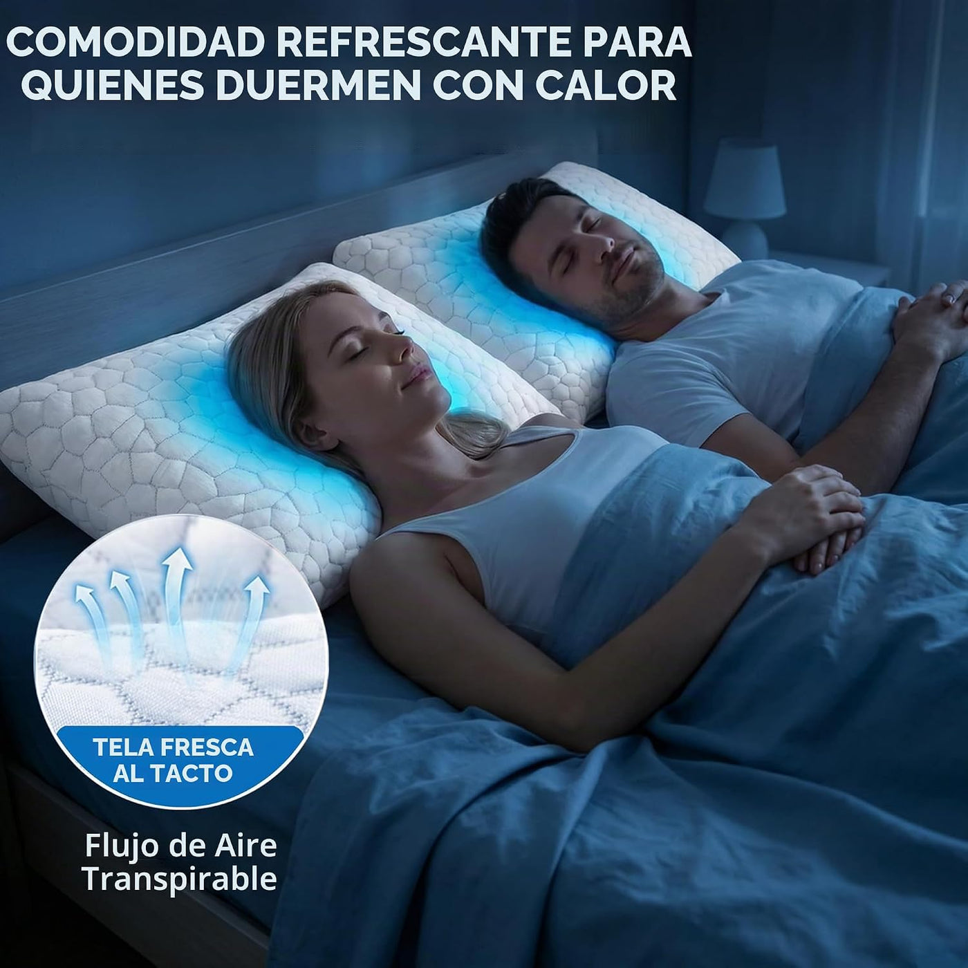SUPA MODERN Juego de 2 almohadas refrescantes tamaño Queen, almohad...